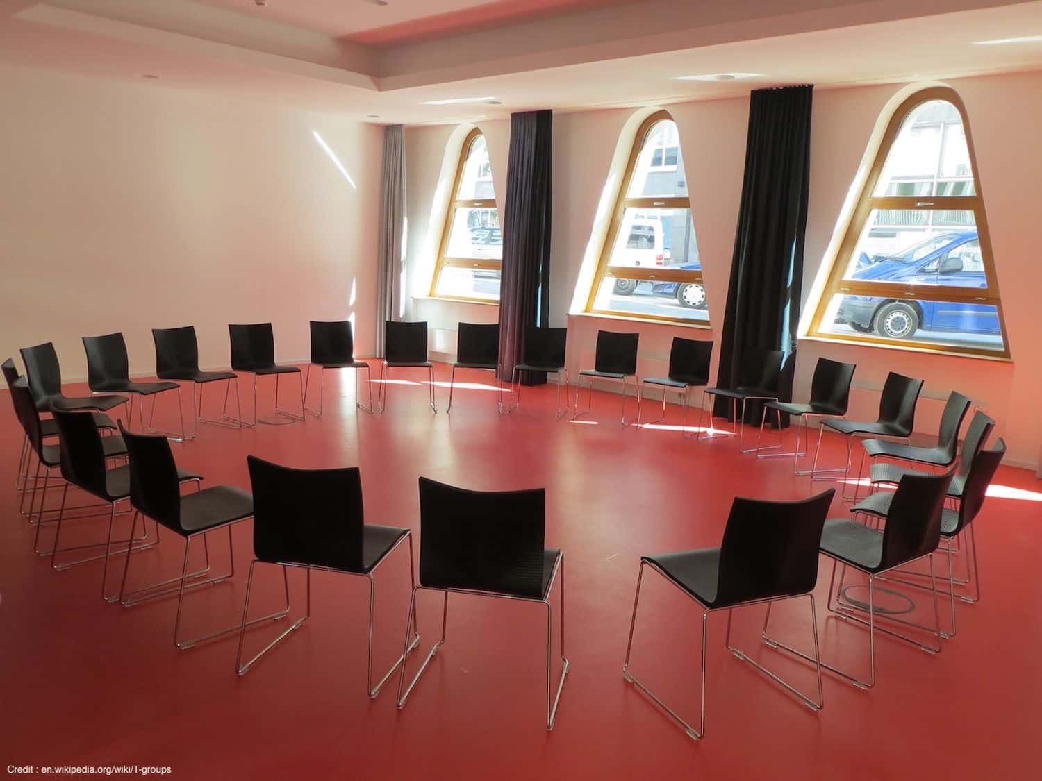 A group circle allows participants to talk about their problems - an essential part in addiction recovery
